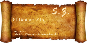 Silberer Zia névjegykártya